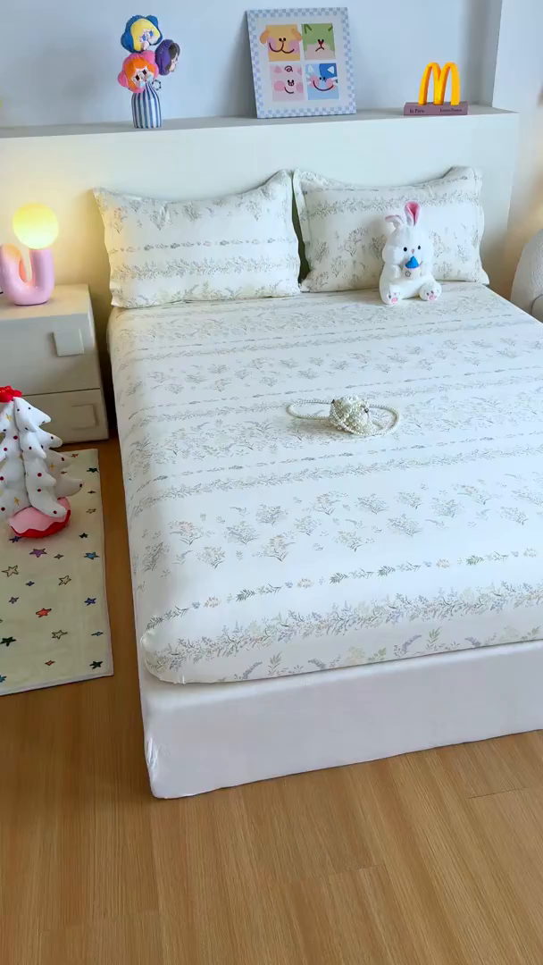 91家纺网 家纺一手货源 找家纺 尚帛 2026新款全棉品质喷气印花爆款四件套 多规格套件 单品系列-单床笠 丛草集