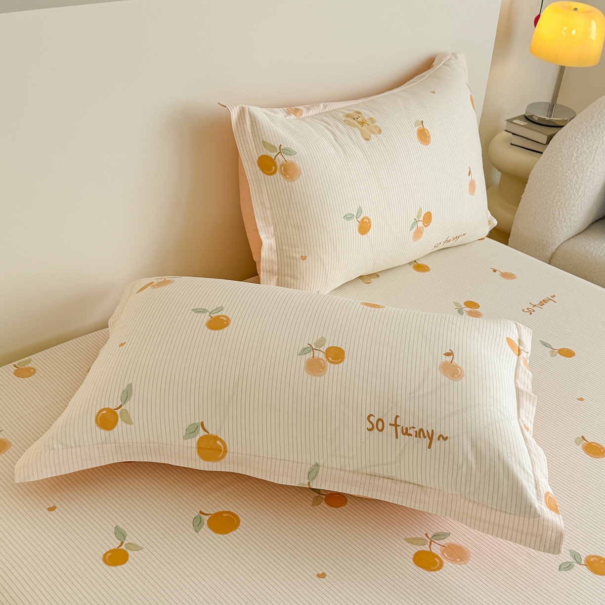 91家纺网 家纺一手货源 找家纺 尚帛 2026新款全棉品质喷气印花爆款四件套 多规格套件 单品系列-单床笠 欢乐碰碰熊