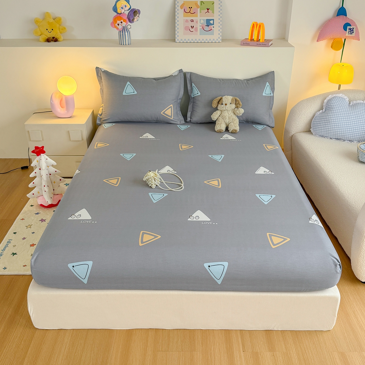 尚帛 2026新款全棉品质喷气印花爆款四件套 多规格套件 单品系列-单床笠 吉米