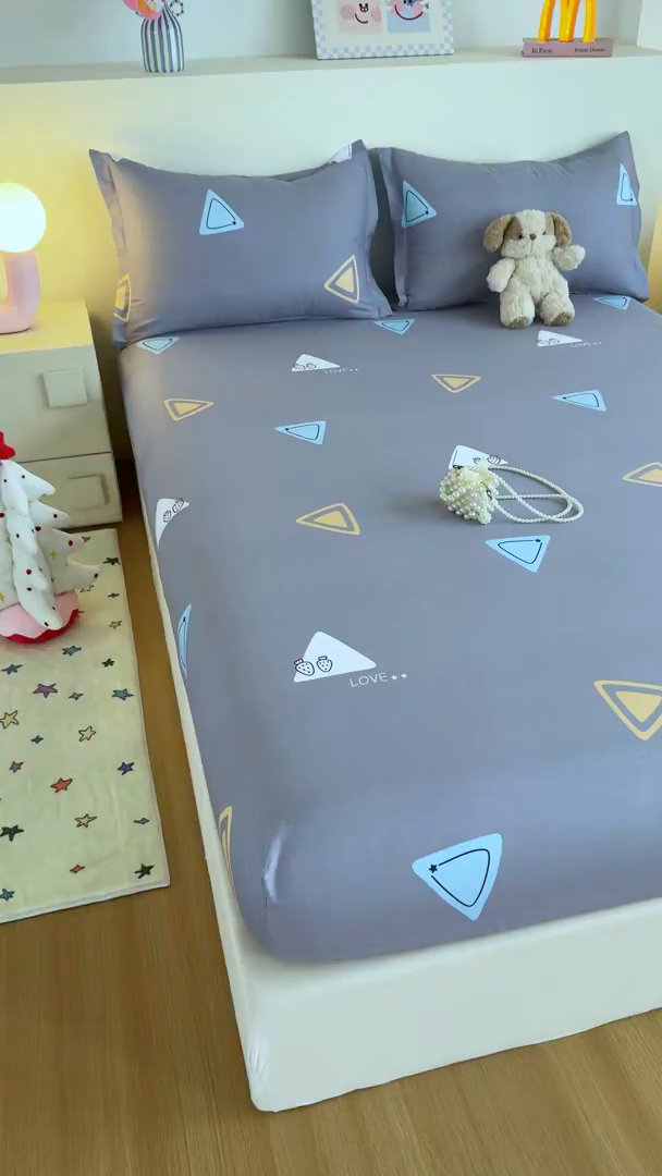 91家纺网 家纺一手货源 找家纺 尚帛 2026新款全棉品质喷气印花爆款四件套 多规格套件 单品系列-单床笠 吉米