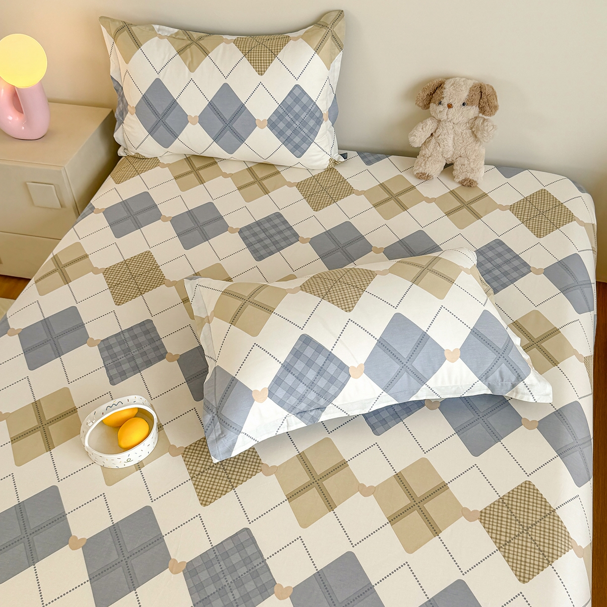 91家纺网 家纺一手货源 找家纺 尚帛 2026新款全棉品质喷气印花爆款四件套 多规格套件 单品系列-单床笠 佳丽斯