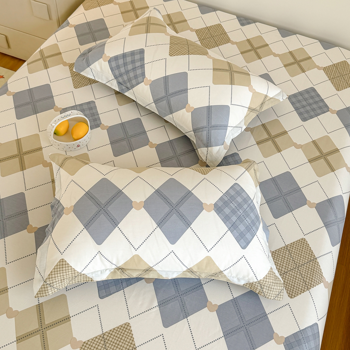 91家纺网 家纺一手货源 找家纺 尚帛 2026新款全棉品质喷气印花爆款四件套 多规格套件 单品系列-单床笠 佳丽斯