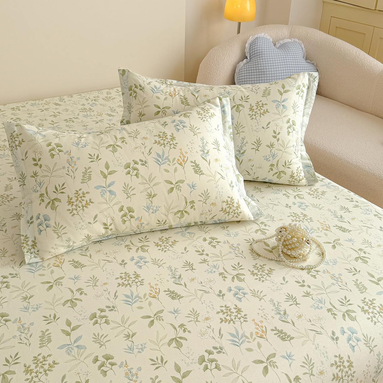 91家纺网 家纺一手货源 找家纺 尚帛 2026新款全棉品质喷气印花爆款四件套 多规格套件 单品系列-单床笠 浅草繁花