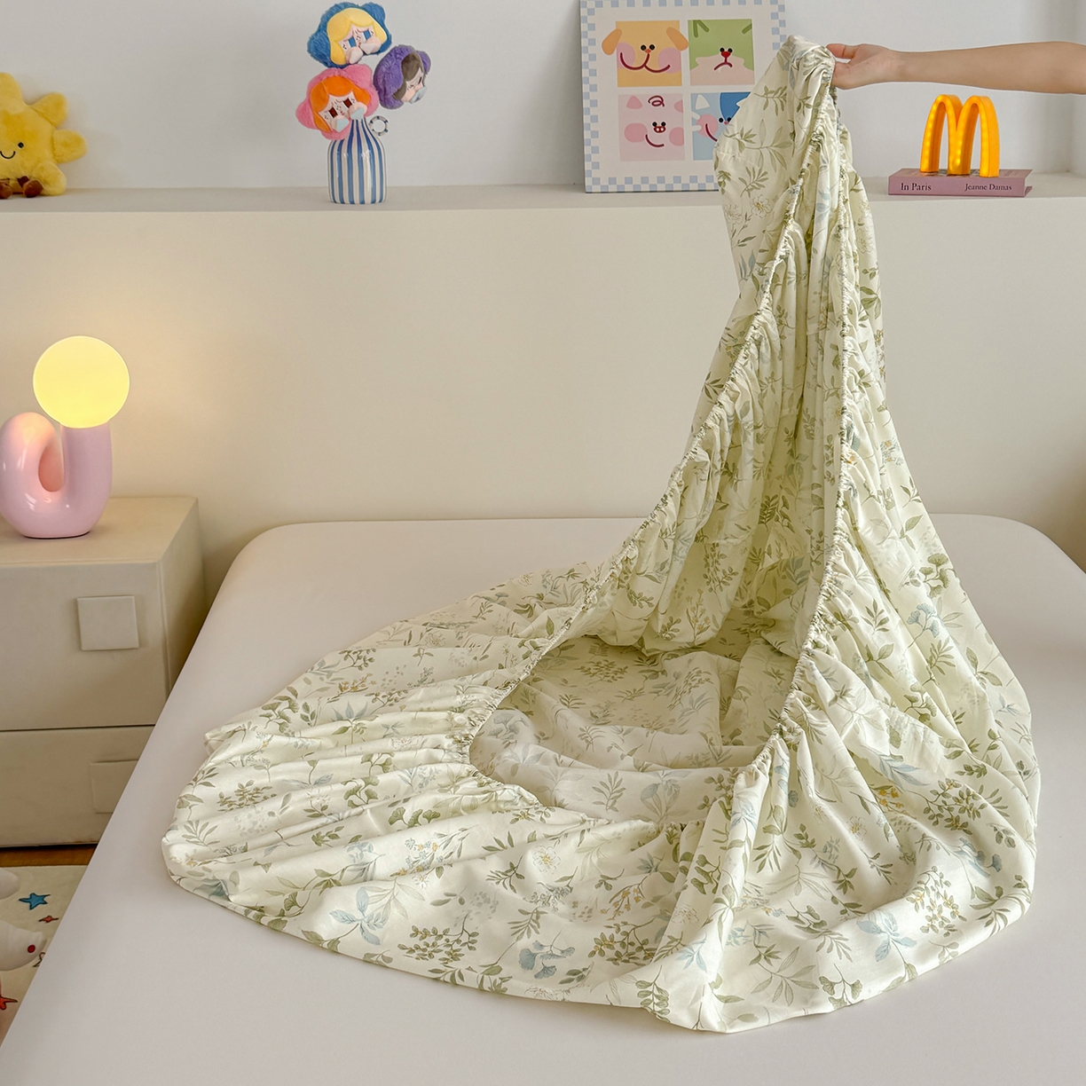 91家纺网 家纺一手货源 找家纺 尚帛 2026新款全棉品质喷气印花爆款四件套 多规格套件 单品系列-单床笠 浅草繁花