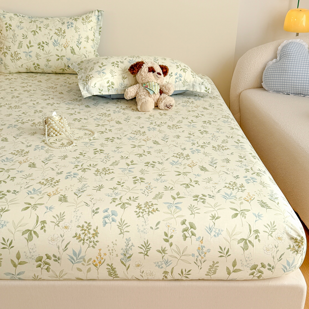 91家纺网 家纺一手货源 找家纺 尚帛 2026新款全棉品质喷气印花爆款四件套 多规格套件 单品系列-单床笠 浅草繁花