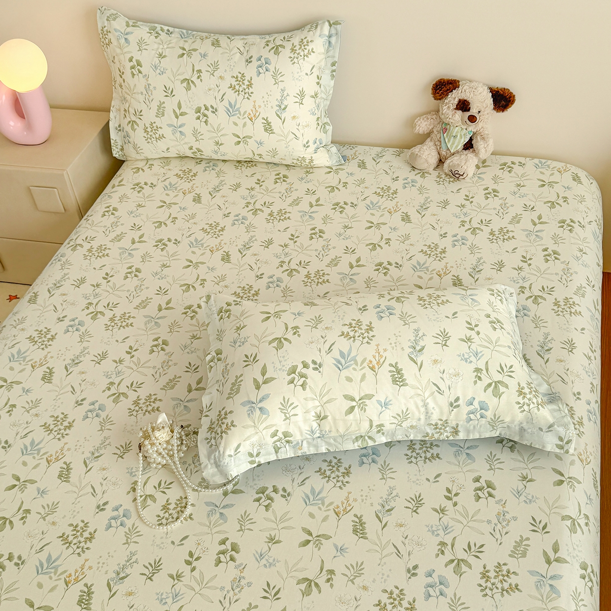 91家纺网 家纺一手货源 找家纺 尚帛 2026新款全棉品质喷气印花爆款四件套 多规格套件 单品系列-单床笠 浅草繁花