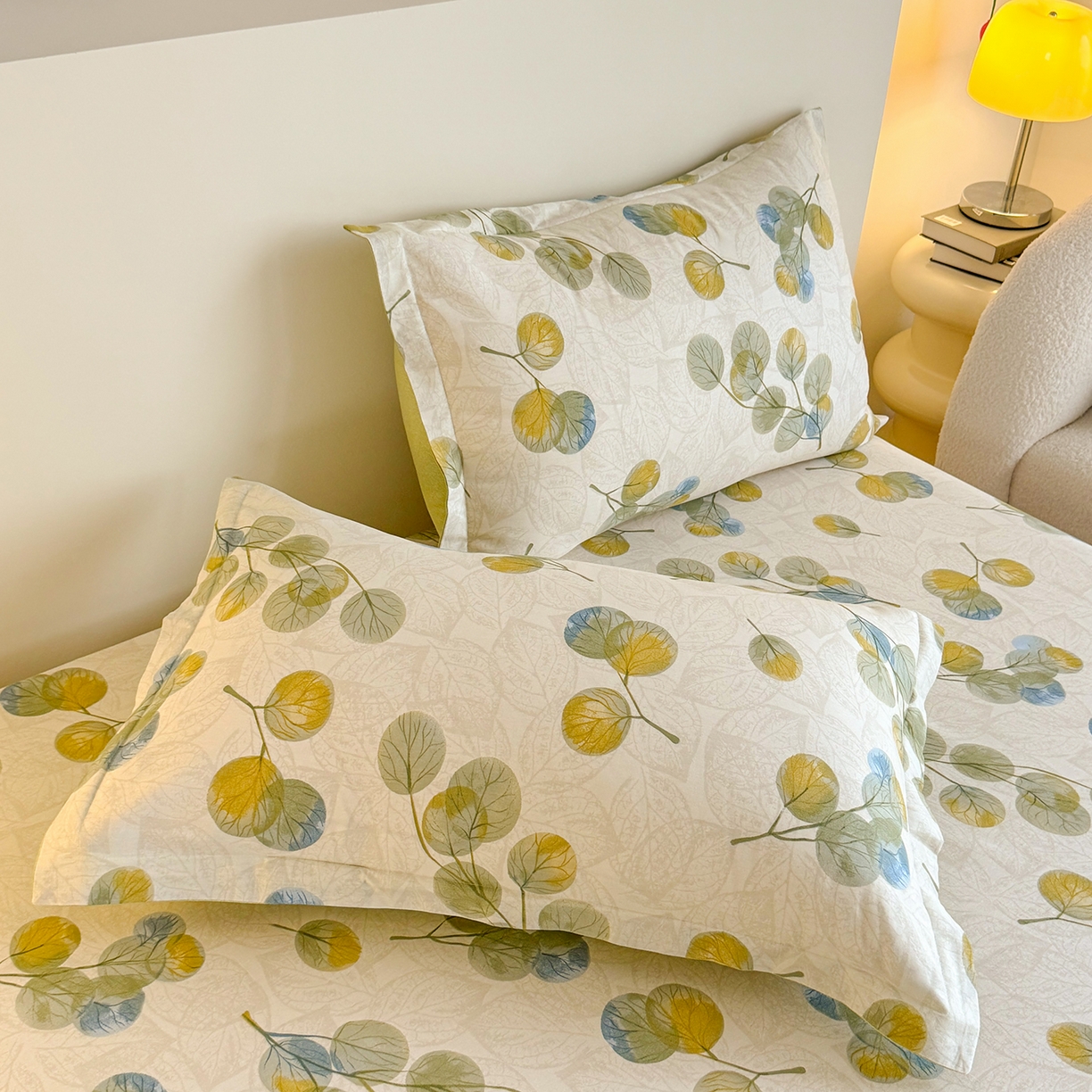 91家纺网 家纺一手货源 找家纺 尚帛 2026新款全棉品质喷气印花爆款四件套 多规格套件 单品系列-单床笠 秋飘铃