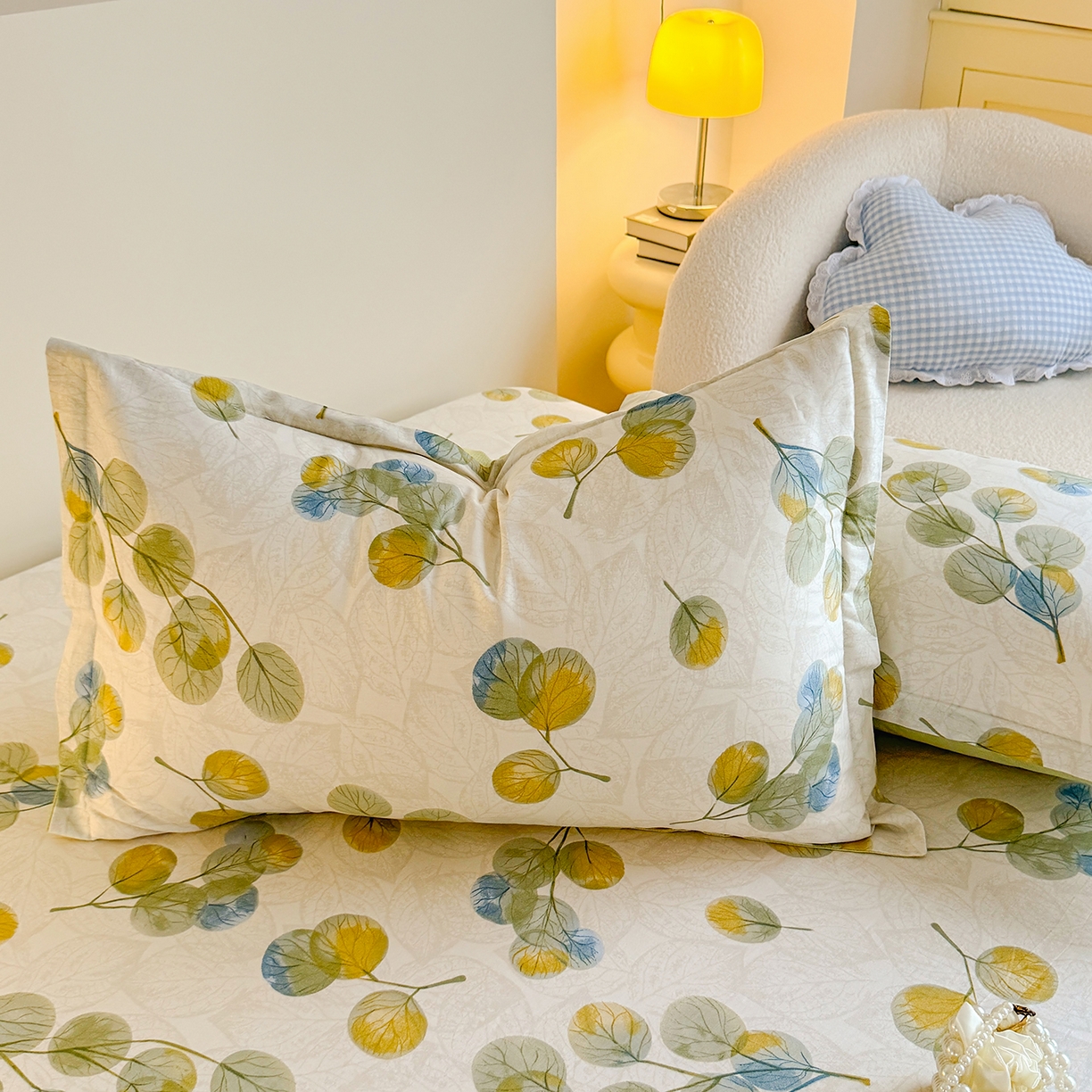 91家纺网 家纺一手货源 找家纺 尚帛 2026新款全棉品质喷气印花爆款四件套 多规格套件 单品系列-单床笠 秋飘铃