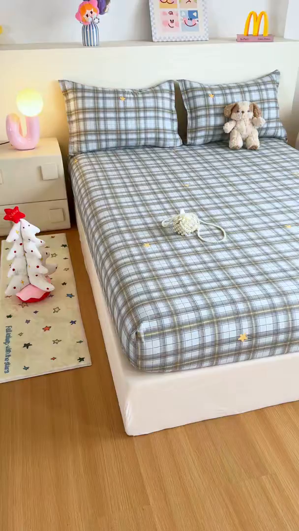 91家纺网 家纺一手货源 找家纺 尚帛 2026新款全棉品质喷气印花爆款四件套 多规格套件 单品系列-单床笠 闪耀的星