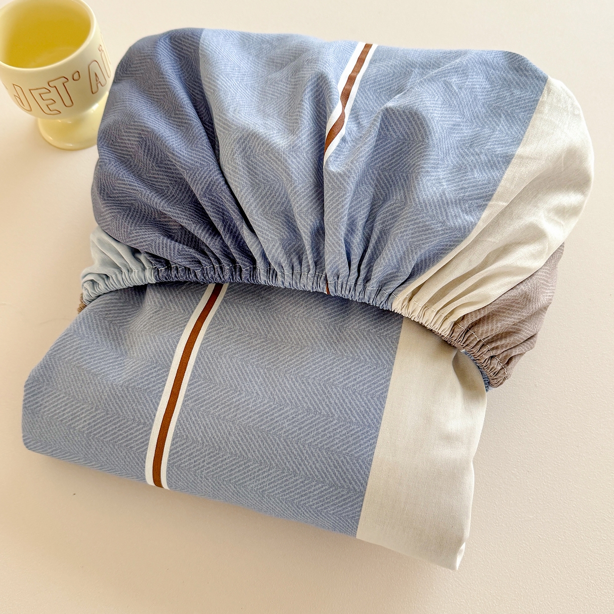 91家纺网 家纺一手货源 找家纺 尚帛 2026新款全棉品质喷气印花爆款四件套 多规格套件 单品系列-单床笠 时尚慕斯