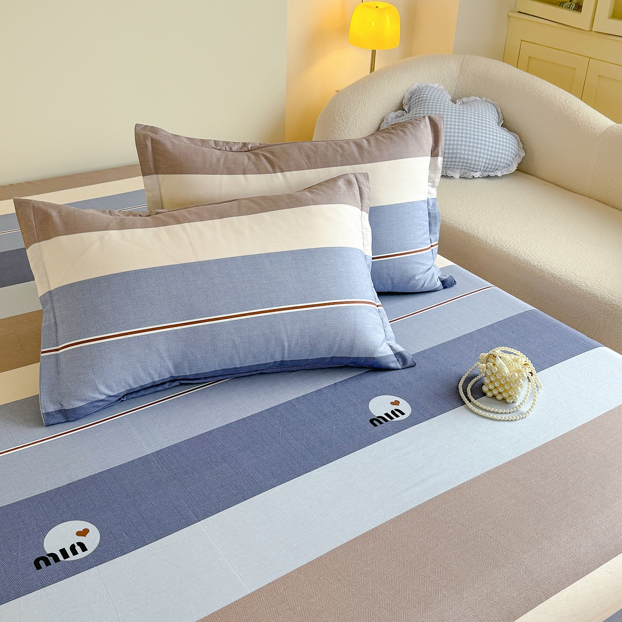 91家纺网 家纺一手货源 找家纺 尚帛 2026新款全棉品质喷气印花爆款四件套 多规格套件 单品系列-单床笠 时尚慕斯