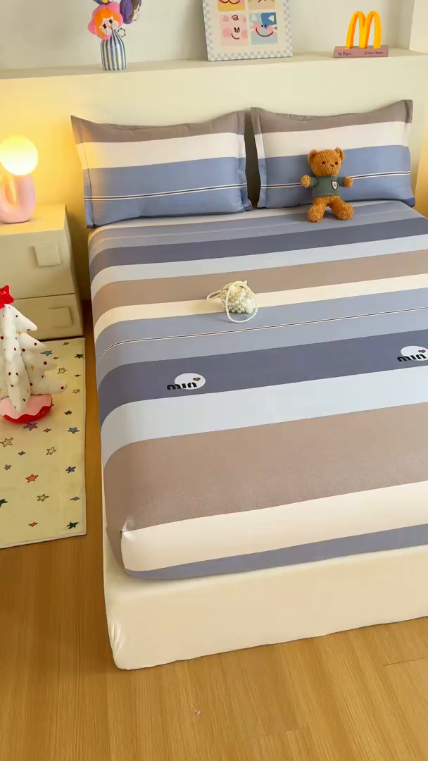 91家纺网 家纺一手货源 找家纺 尚帛 2026新款全棉品质喷气印花爆款四件套 多规格套件 单品系列-单床笠 时尚慕斯