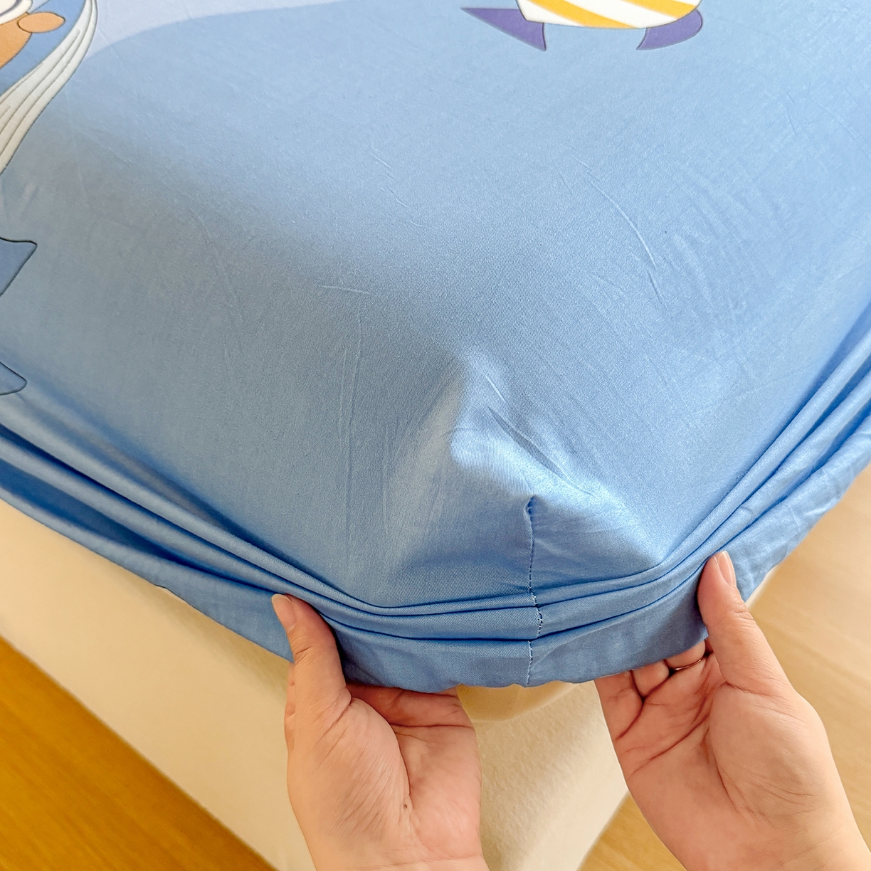 91家纺网 家纺一手货源 找家纺 尚帛 2026新款全棉品质喷气印花爆款四件套 多规格套件 单品系列-单床笠 水上乐园