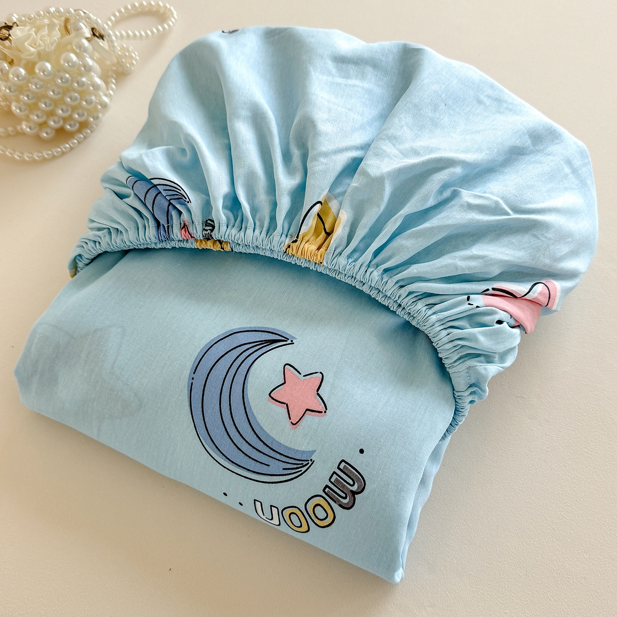 91家纺网 家纺一手货源 找家纺 尚帛 2026新款全棉品质喷气印花爆款四件套 多规格套件 单品系列-单床笠 星梦想