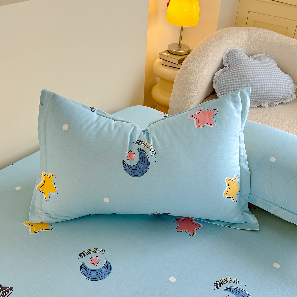 91家纺网 家纺一手货源 找家纺 尚帛 2026新款全棉品质喷气印花爆款四件套 多规格套件 单品系列-单床笠 星梦想