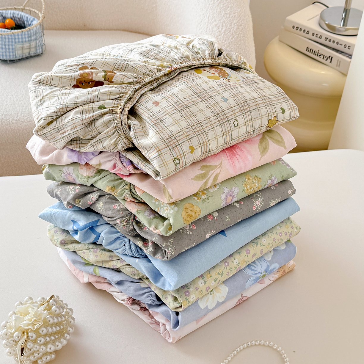 尚帛 2026新款全棉品质喷气印花爆款四件套 多规格套件 单品系列-单床笠 组合