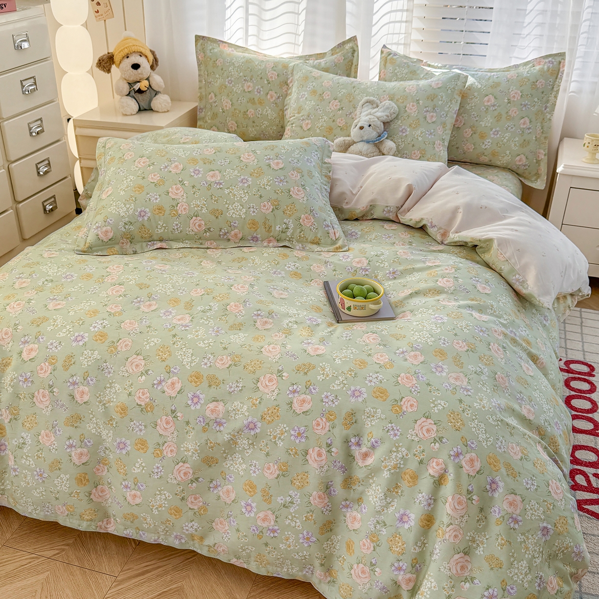 91家纺网 家纺一手货源 找家纺 （总）尚帛 2026新款全棉品质喷气印花爆款四件套 多规格套件 单品系列-单被套