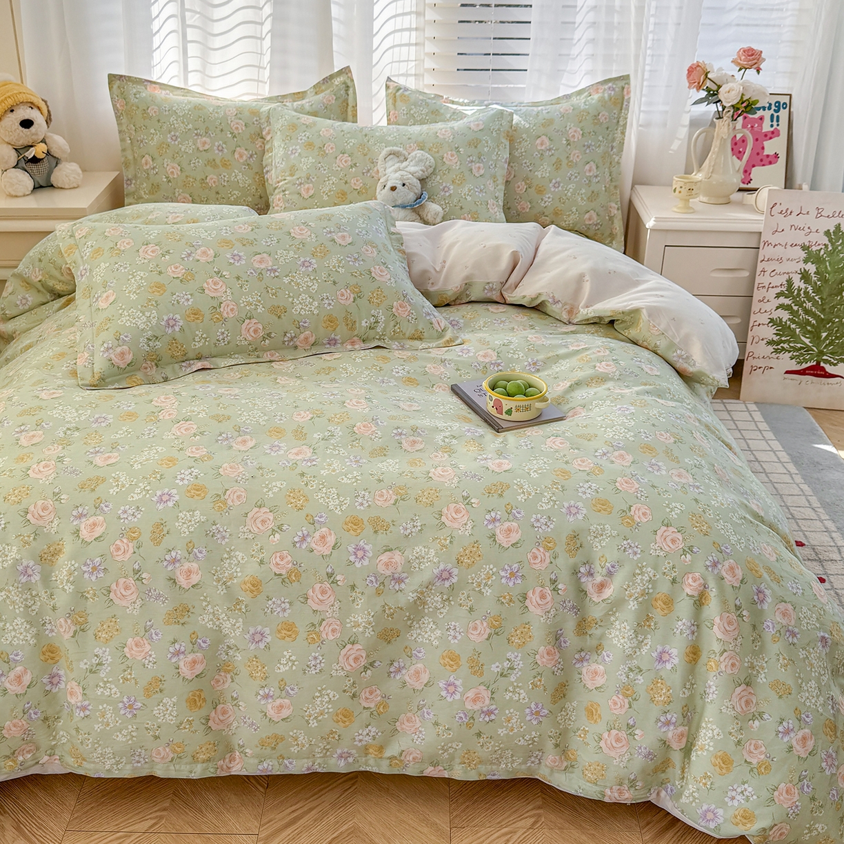 91家纺网 家纺一手货源 找家纺 （总）尚帛 2026新款全棉品质喷气印花爆款四件套 多规格套件 单品系列-单被套