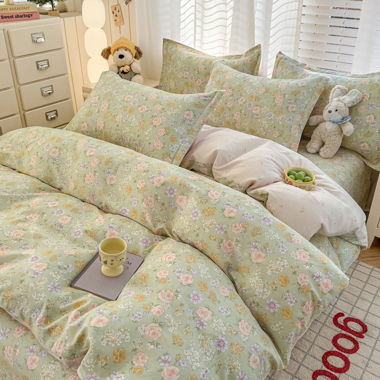 91家纺网 家纺一手货源 找家纺 （总）尚帛 2026新款全棉品质喷气印花爆款四件套 多规格套件 单品系列-单被套