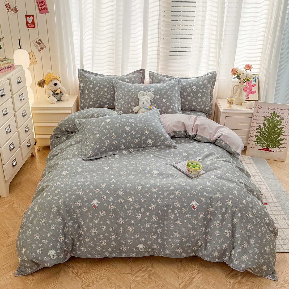 91家纺网 家纺一手货源 找家纺 （总）尚帛 2026新款全棉品质喷气印花爆款四件套 多规格套件 单品系列-单被套