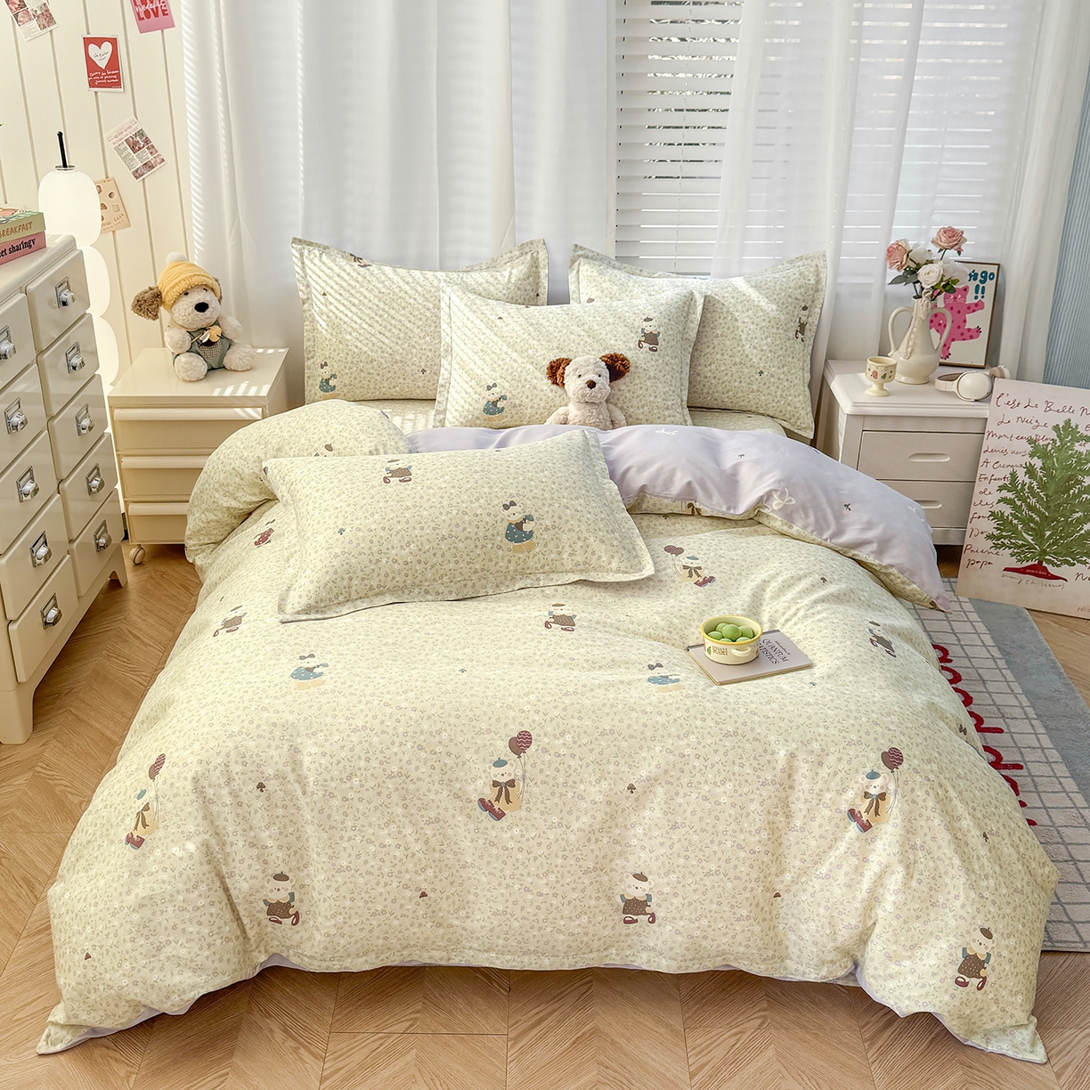 91家纺网 家纺一手货源 找家纺 （总）尚帛 2026新款全棉品质喷气印花爆款四件套 多规格套件 单品系列-单被套