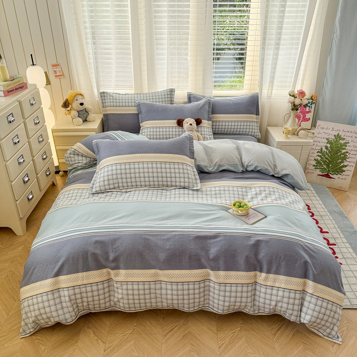 91家纺网 家纺一手货源 找家纺 （总）尚帛 2026新款全棉品质喷气印花爆款四件套 多规格套件 单品系列-单被套