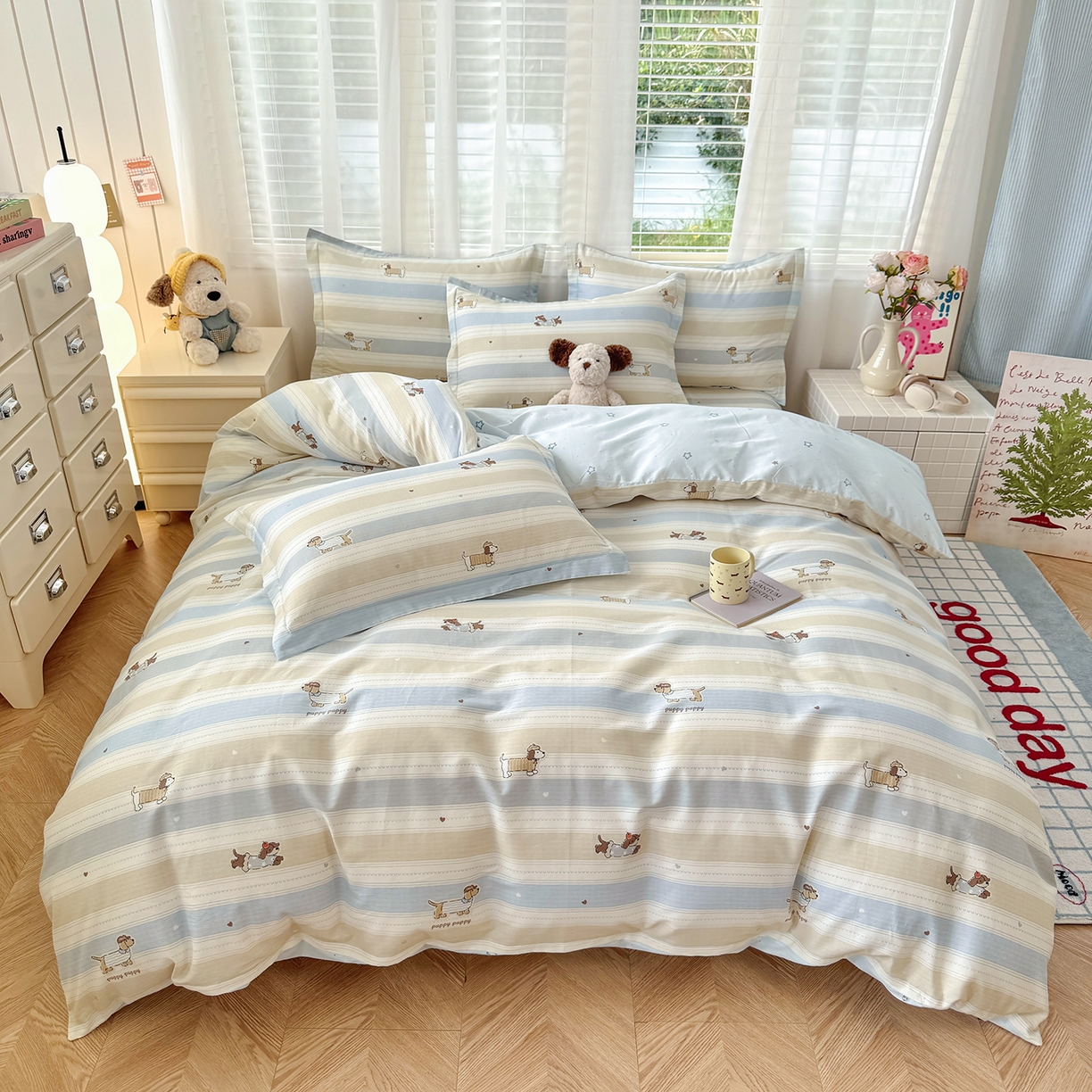 91家纺网 家纺一手货源 找家纺 （总）尚帛 2026新款全棉品质喷气印花爆款四件套 多规格套件 单品系列-单被套