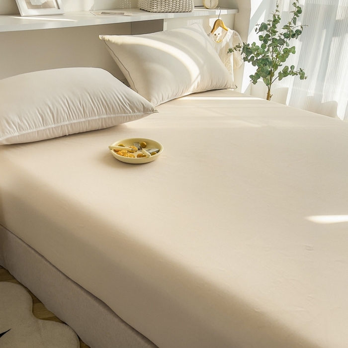 91家纺网 家纺一手货源 找家纺 艾迪尚家纺 2026新款133X76宽幅全棉纯棉印花单品床笠 床笠单件 木槿-绿