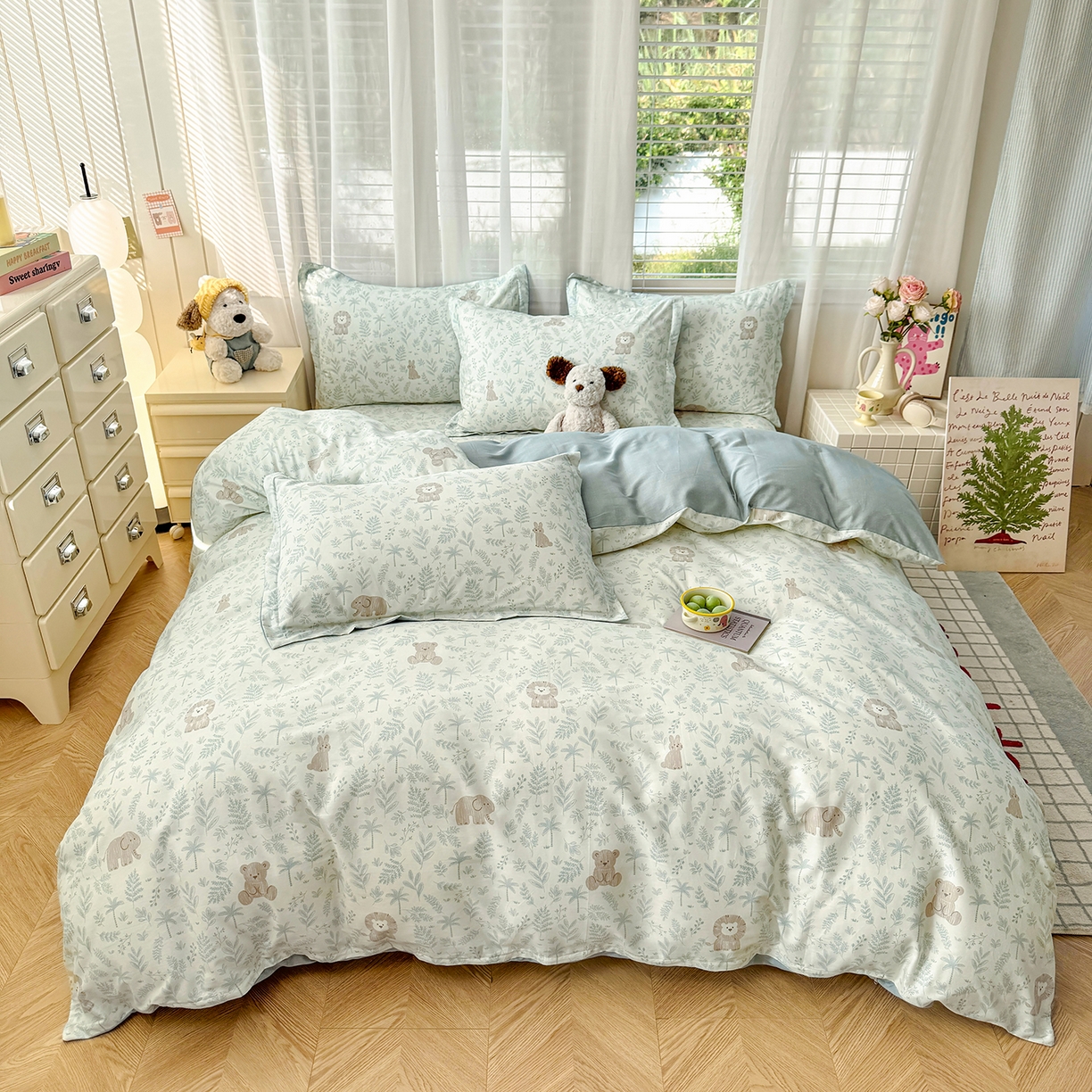 91家纺网 家纺一手货源 找家纺 （总）尚帛 2026新款全棉品质喷气印花爆款四件套 多规格套件 单品系列-单被套