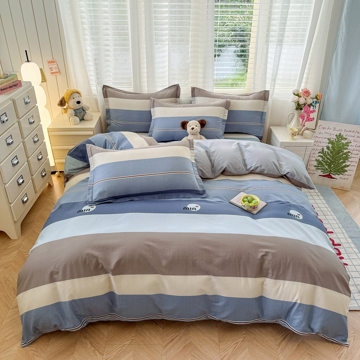 91家纺网 家纺一手货源 找家纺 （总）尚帛 2026新款全棉品质喷气印花爆款四件套 多规格套件 单品系列-单被套