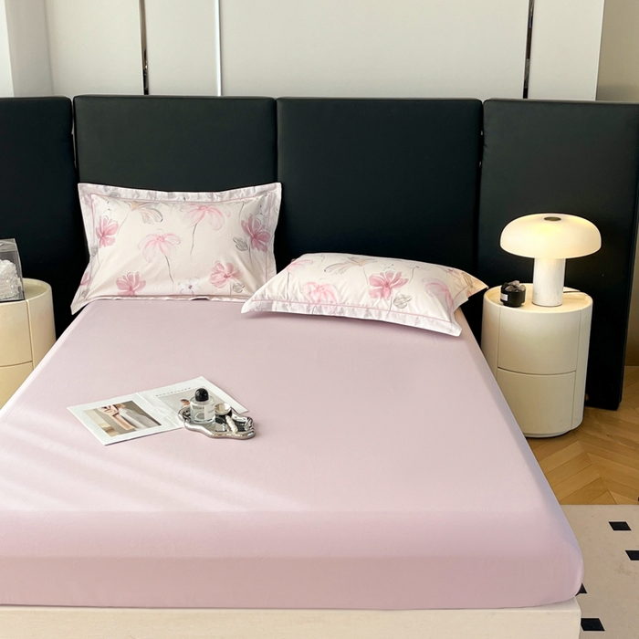 91家纺网 家纺一手货源 找家纺 艾迪尚家纺 2026新款133X76宽幅全棉纯棉印花单品床笠 床笠单件 盛夏-紫