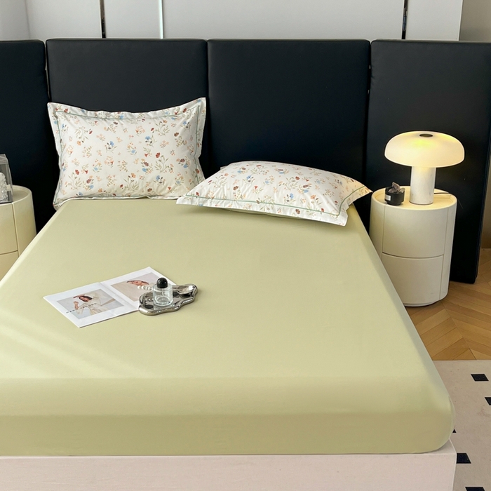 91家纺网 家纺一手货源 找家纺 艾迪尚家纺 2026新款133X76宽幅全棉纯棉印花单品床笠 床笠单件 萌动-绿