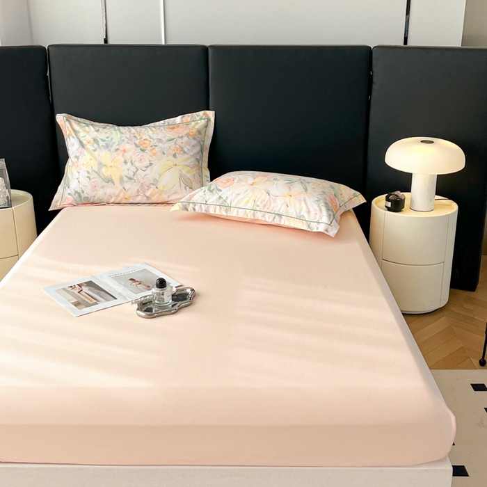 91家纺网 家纺一手货源 找家纺 艾迪尚家纺 2026新款133X76宽幅全棉纯棉印花单品床笠 床笠单件 悠悠仙草-绿