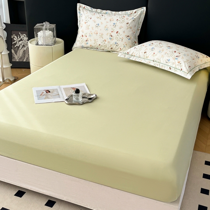 91家纺网 家纺一手货源 找家纺 艾迪尚家纺 2026新款133X76宽幅全棉纯棉印花单品床笠 床笠单件 萌动-绿