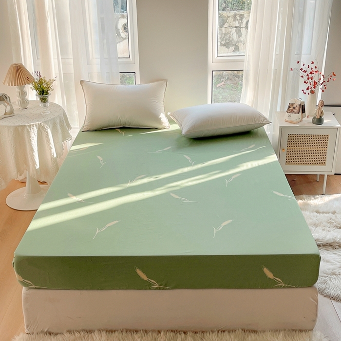 艾迪尚家纺 2026新款133X76宽幅全棉纯棉印花单品床笠 床笠单件 秋言—粉