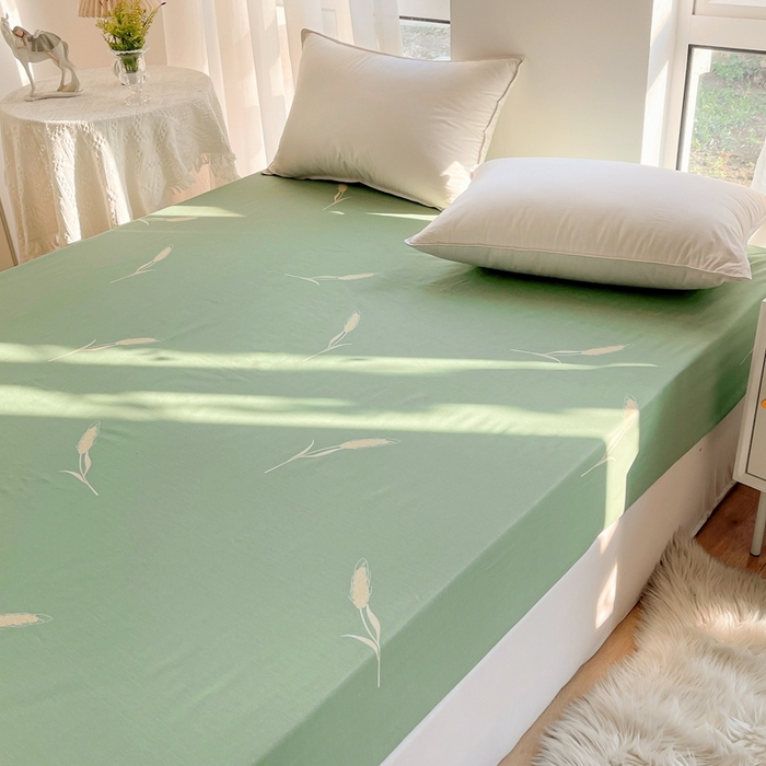 91家纺网 家纺一手货源 找家纺 艾迪尚家纺 2026新款133X76宽幅全棉纯棉印花单品床笠 床笠单件 秋言—粉