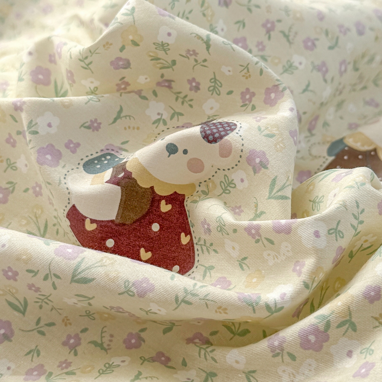 91家纺网 家纺一手货源 找家纺 尚帛 2026新款全棉品质喷气印花爆款四件套 多规格套件 单品系列-单被套 碎花学院