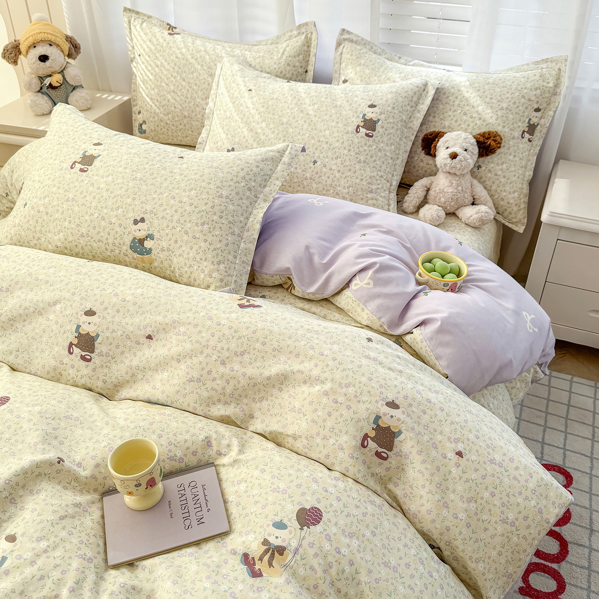 91家纺网 家纺一手货源 找家纺 尚帛 2026新款全棉品质喷气印花爆款四件套 多规格套件 单品系列-单被套 碎花学院