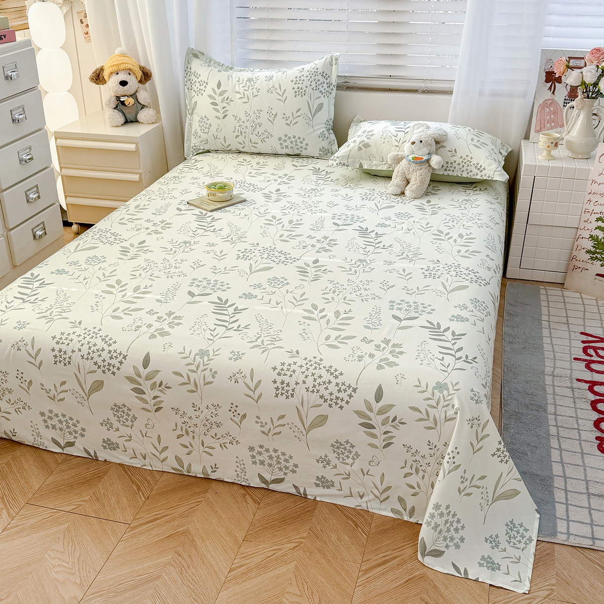 91家纺网 家纺一手货源 找家纺 尚帛 2026新款全棉品质喷气印花爆款四件套 多规格套件 单品系列-单被套 叶之恋