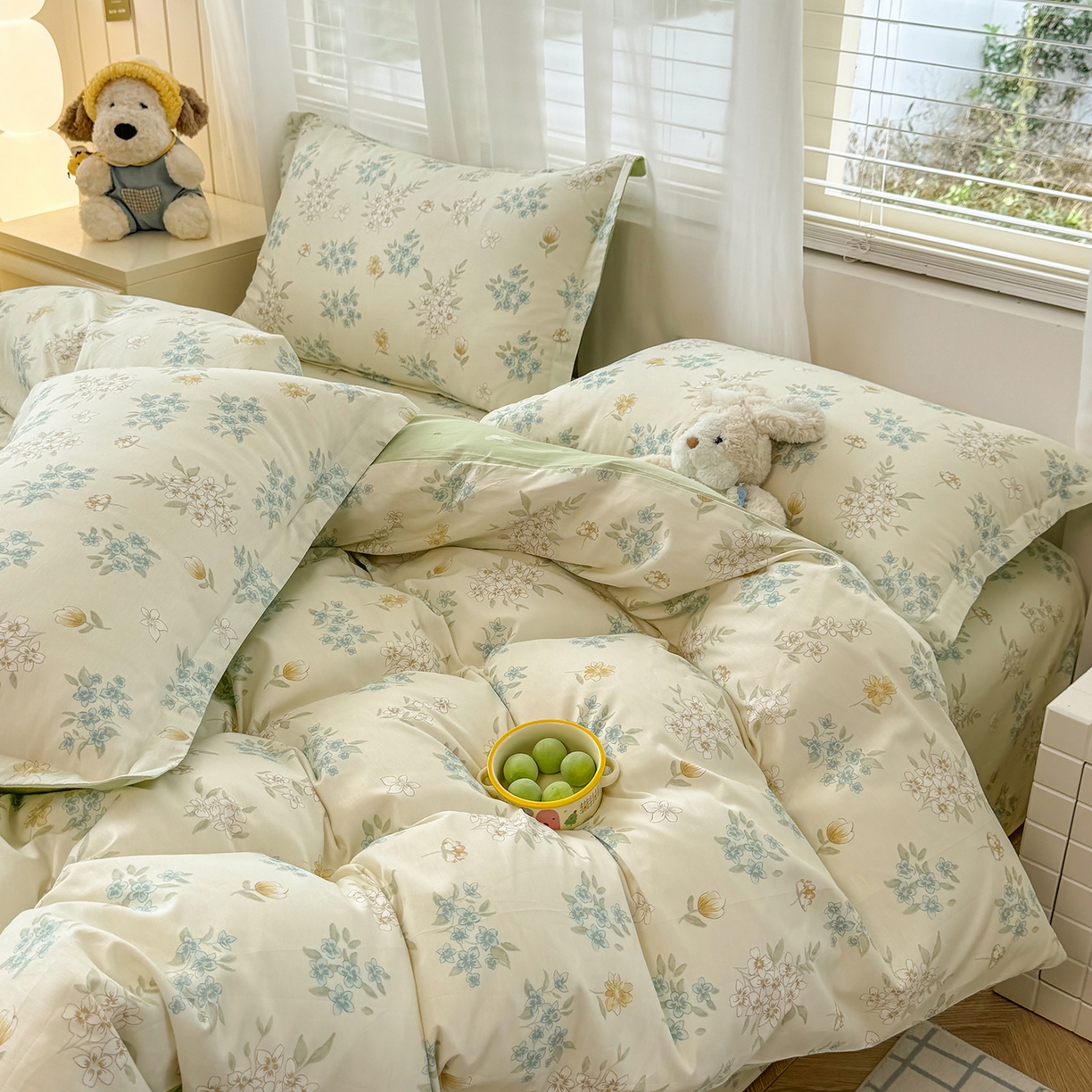 91家纺网 家纺一手货源 找家纺 尚帛 2026新款全棉品质喷气印花爆款四件套 多规格套件 单品系列-单被套 春漫庭