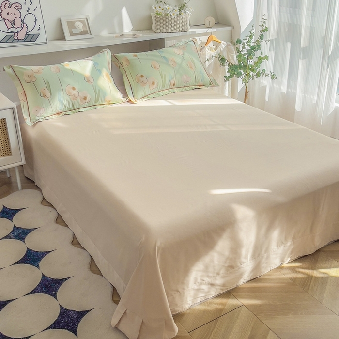 91家纺网 家纺一手货源 找家纺 （总）艾迪尚家纺 2026新款133X76宽幅全棉纯棉印花单品床单 床单单件