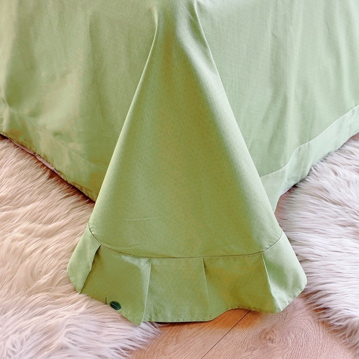 91家纺网 家纺一手货源 找家纺 艾迪尚家纺 2026新款133X76宽幅全棉纯棉印花单品床单 床单单件 雅卉—绿