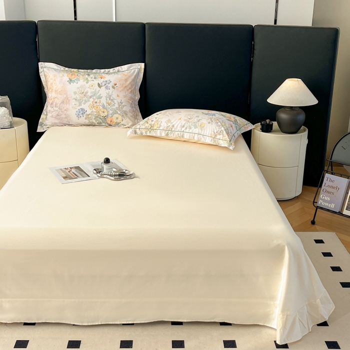 91家纺网 家纺一手货源 找家纺 艾迪尚家纺 2026新款133X76宽幅全棉纯棉印花单品床单 床单单件 莉雅-绿