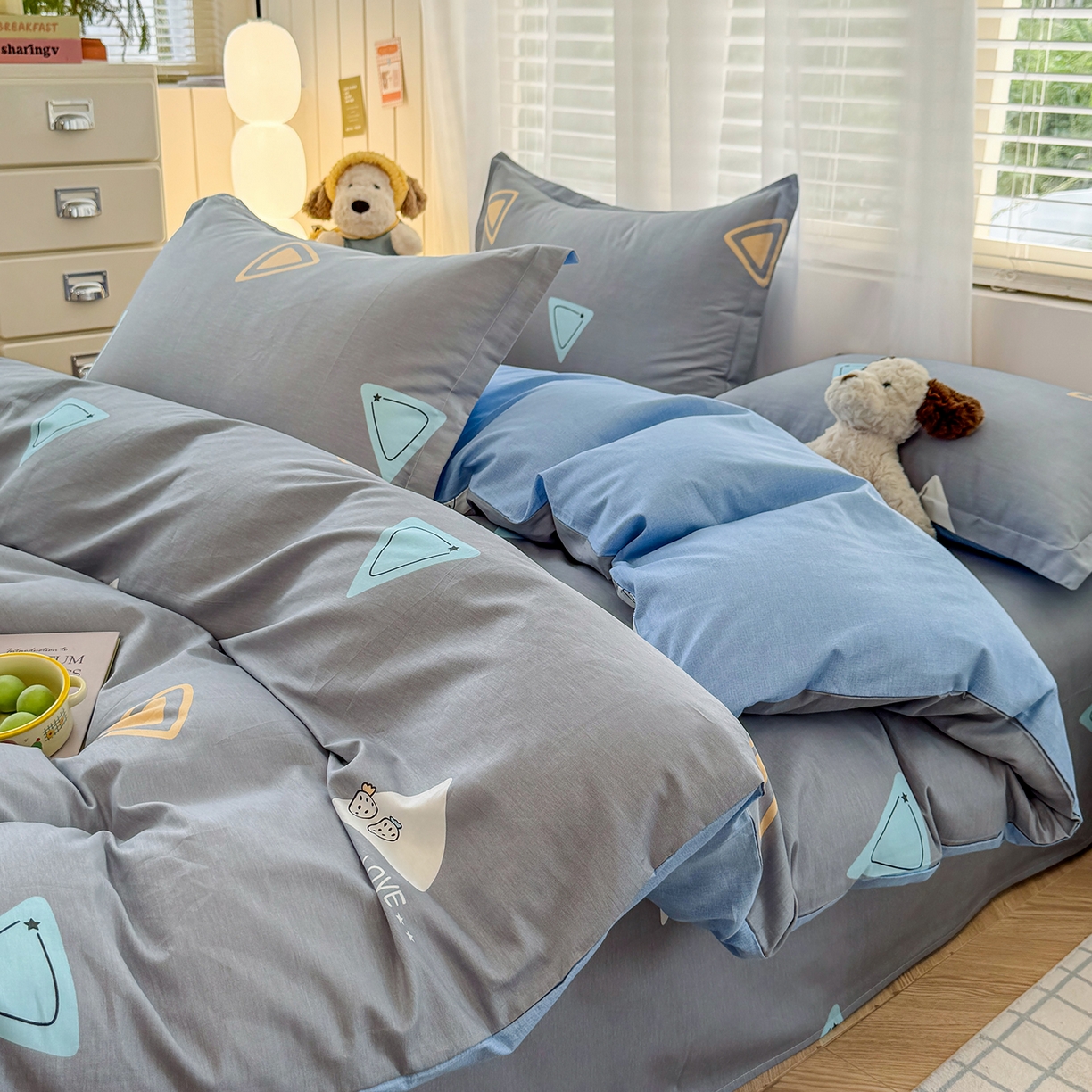 91家纺网 家纺一手货源 找家纺 尚帛 2026新款全棉品质喷气印花爆款四件套 多规格套件 单品系列-单被套 吉米