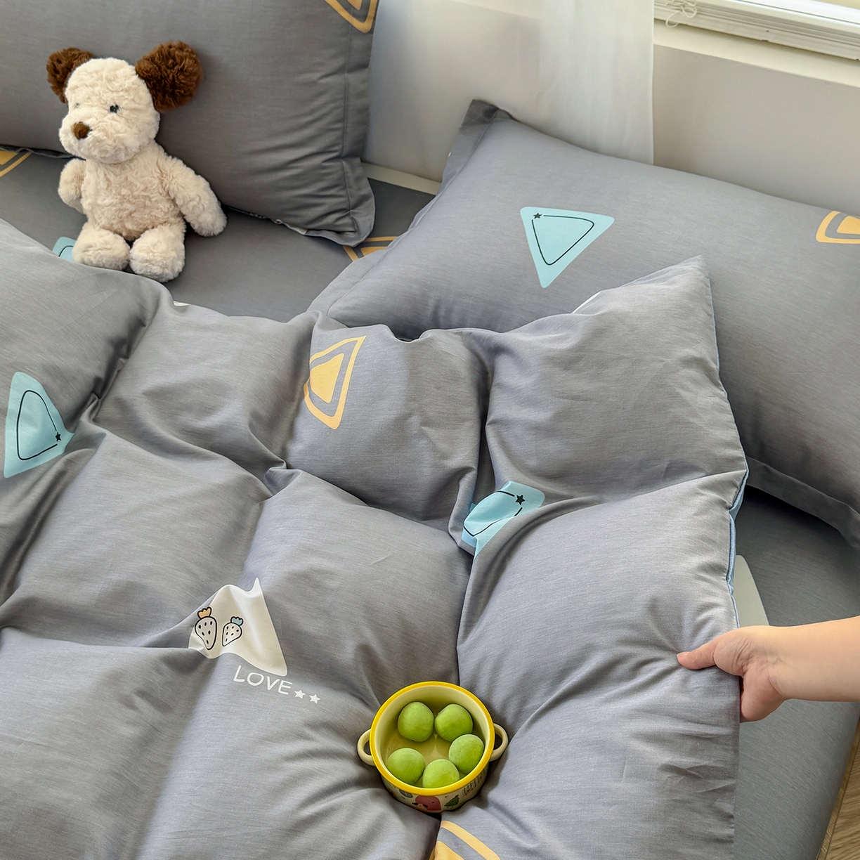 91家纺网 家纺一手货源 找家纺 尚帛 2026新款全棉品质喷气印花爆款四件套 多规格套件 单品系列-单被套 吉米