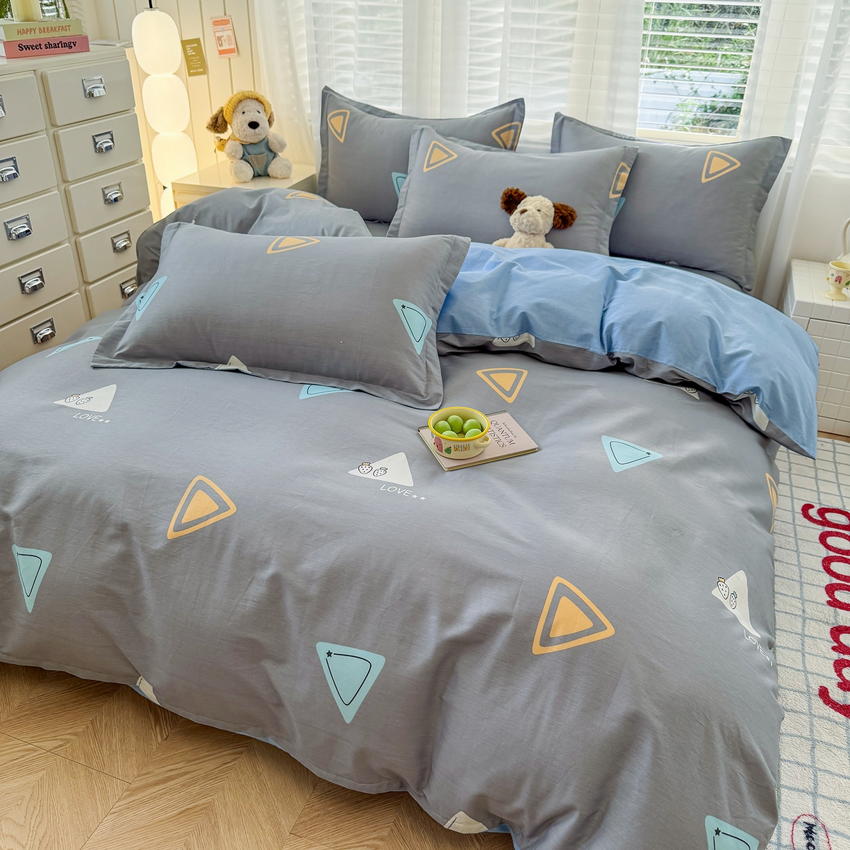 91家纺网 家纺一手货源 找家纺 尚帛 2026新款全棉品质喷气印花爆款四件套 多规格套件 单品系列-单被套 吉米