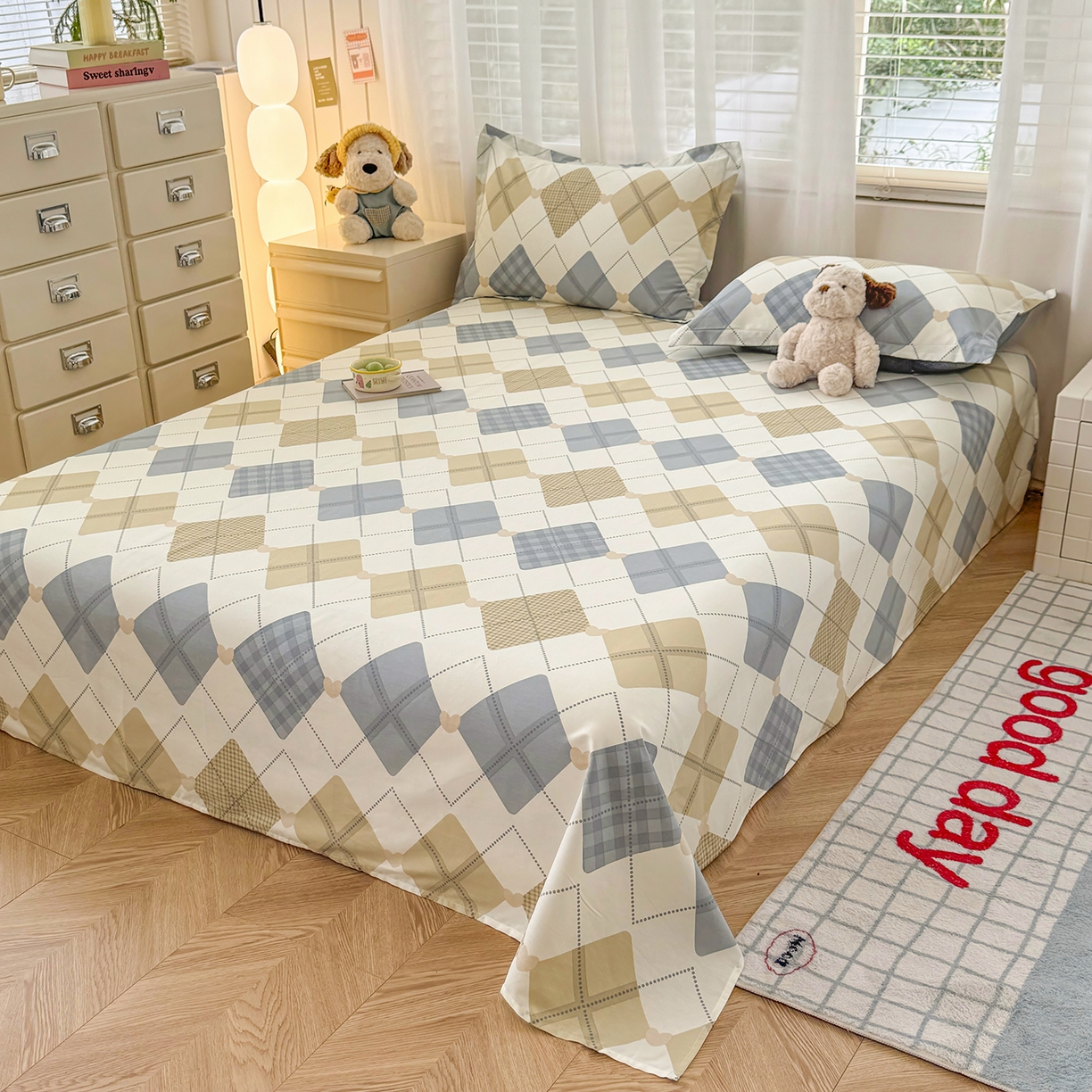 91家纺网 家纺一手货源 找家纺 尚帛 2026新款全棉品质喷气印花爆款四件套 多规格套件 单品系列-单被套 佳丽斯