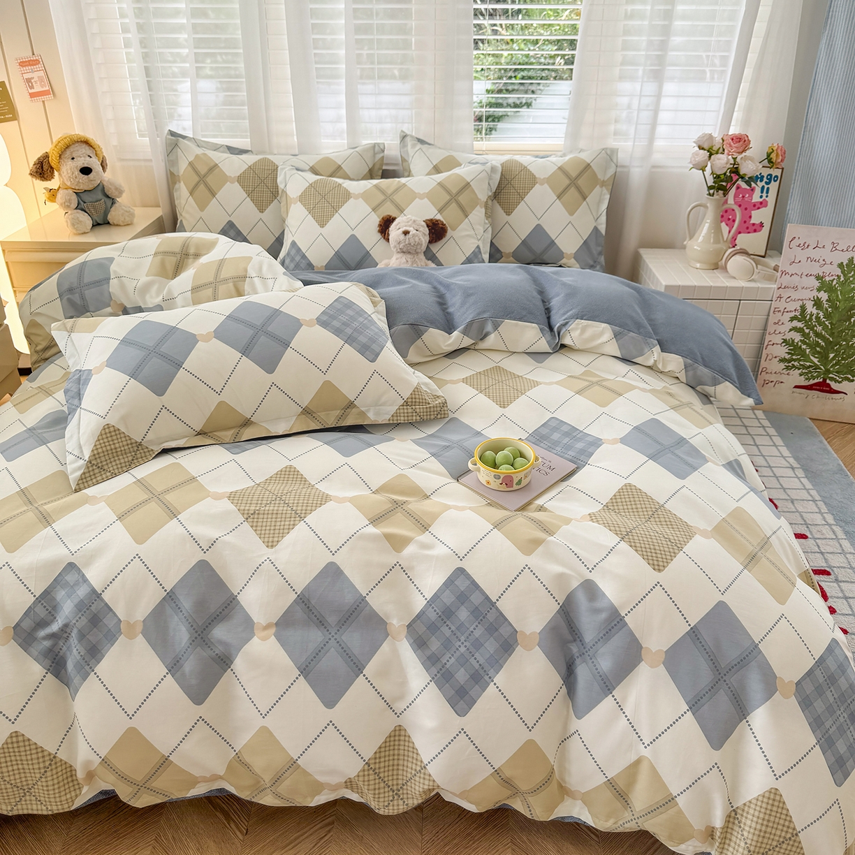 91家纺网 家纺一手货源 找家纺 尚帛 2026新款全棉品质喷气印花爆款四件套 多规格套件 单品系列-单被套 佳丽斯