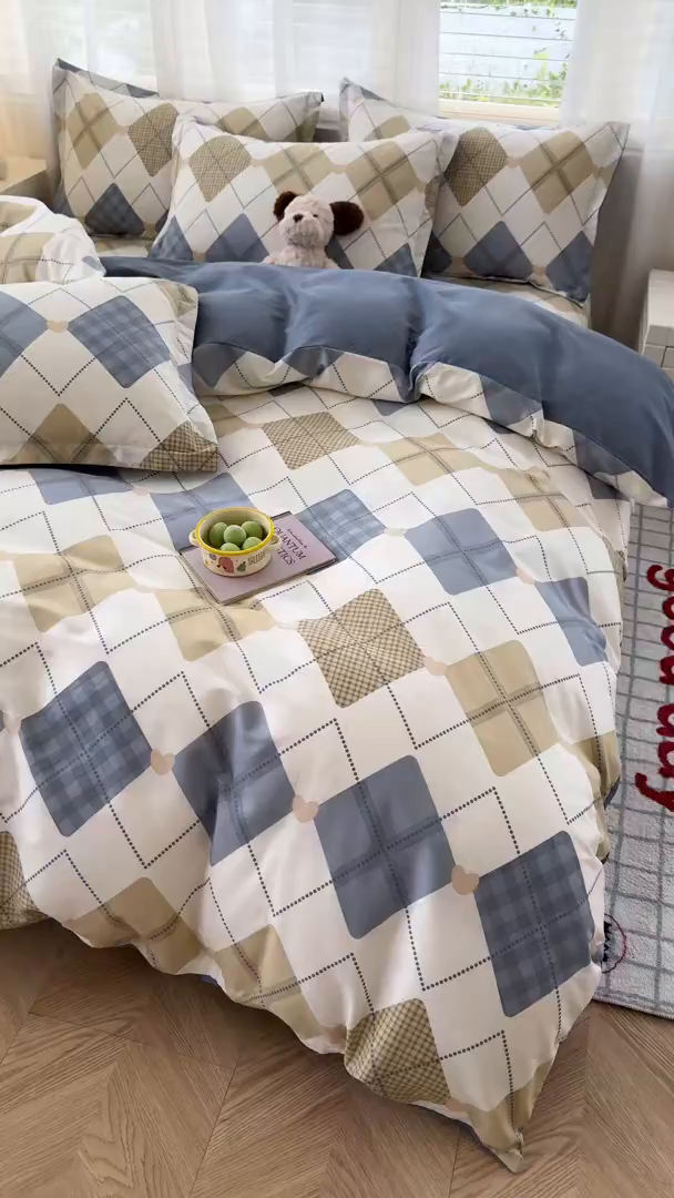 91家纺网 家纺一手货源 找家纺 尚帛 2026新款全棉品质喷气印花爆款四件套 多规格套件 单品系列-单被套 佳丽斯