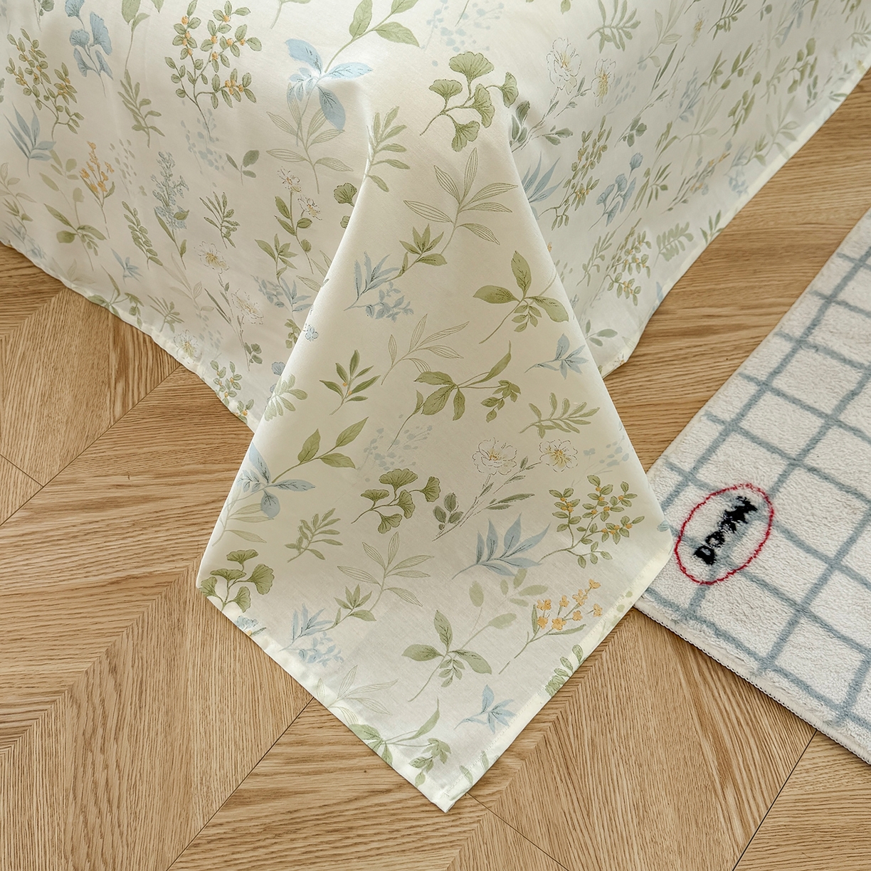 91家纺网 家纺一手货源 找家纺 尚帛 2026新款全棉品质喷气印花爆款四件套 多规格套件 单品系列-单被套 浅草繁花